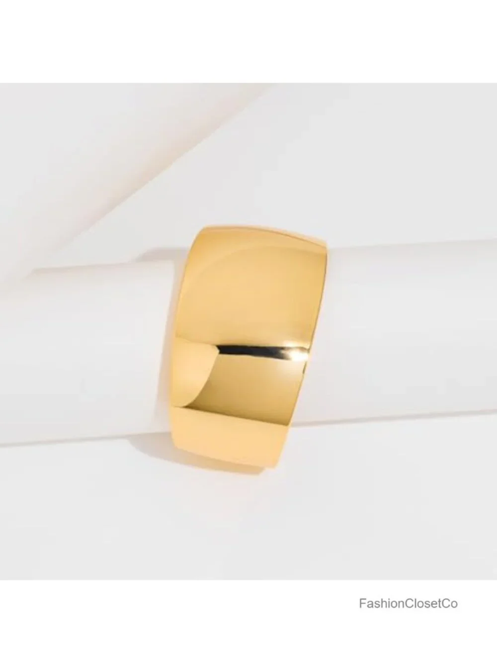 Gold Plated Hammered Open Wide Cuff Bangle Bracelet for Women Smooth Polished